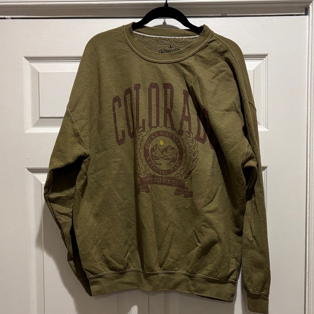 Colorado Olive Green Men's Crewneck